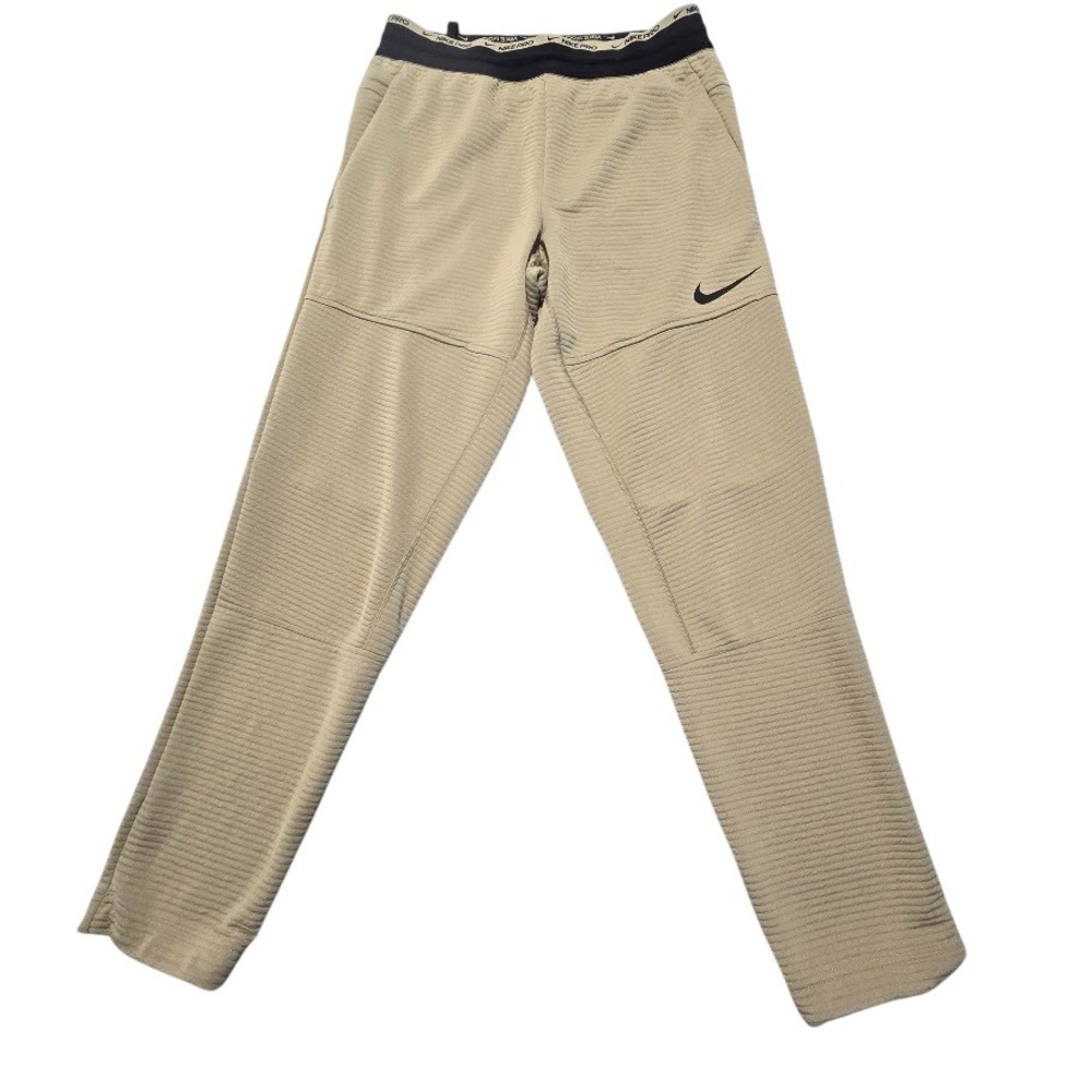 Nike Pro‎ Dri-Fit Khaki Fitness Training Pants Mens S Techwear Fleece DV9910-247